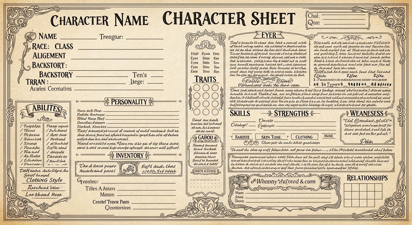 How To Create A Character Sheet Template