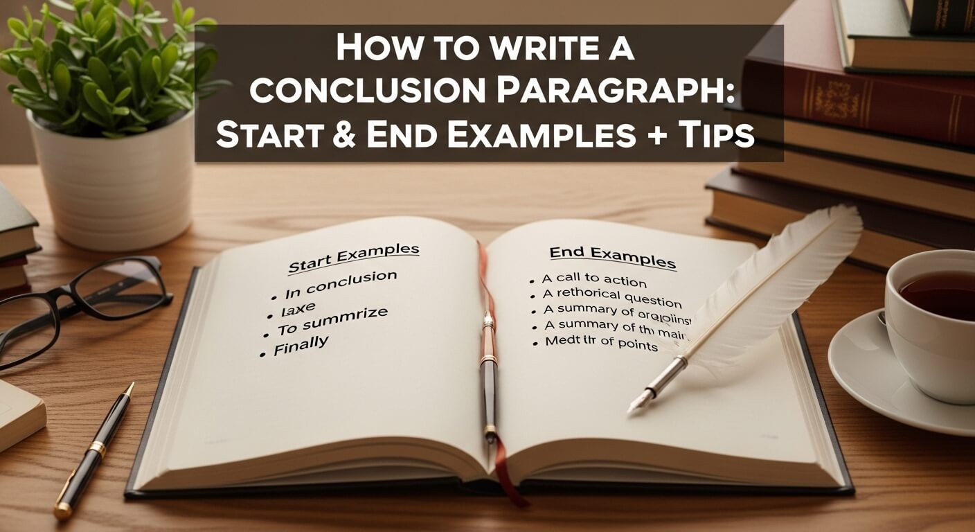 How to Write a Conclusion Paragraph Start & End Examples + Tips